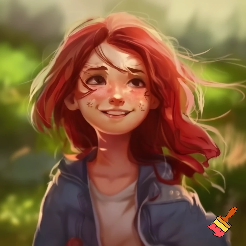 a red headeed girl 12 yeast old