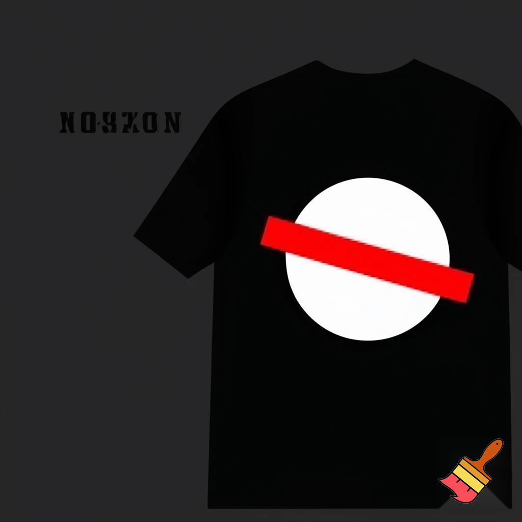 The words "NO REPLY ALL" on the front of a t-shirt.  On the back of the same t-shirt a large circle with a thick red line drawn diagonally through the circle