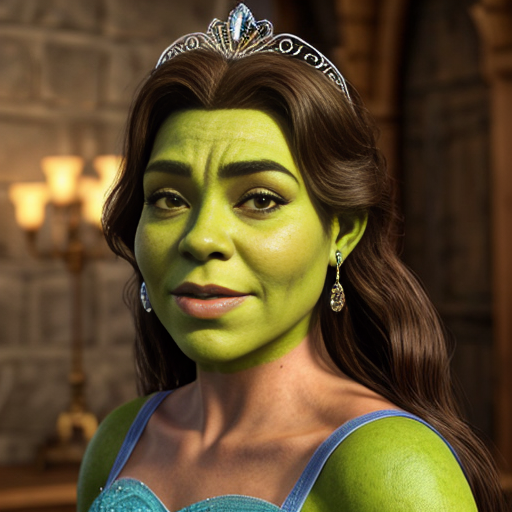 Shrek as a princess 