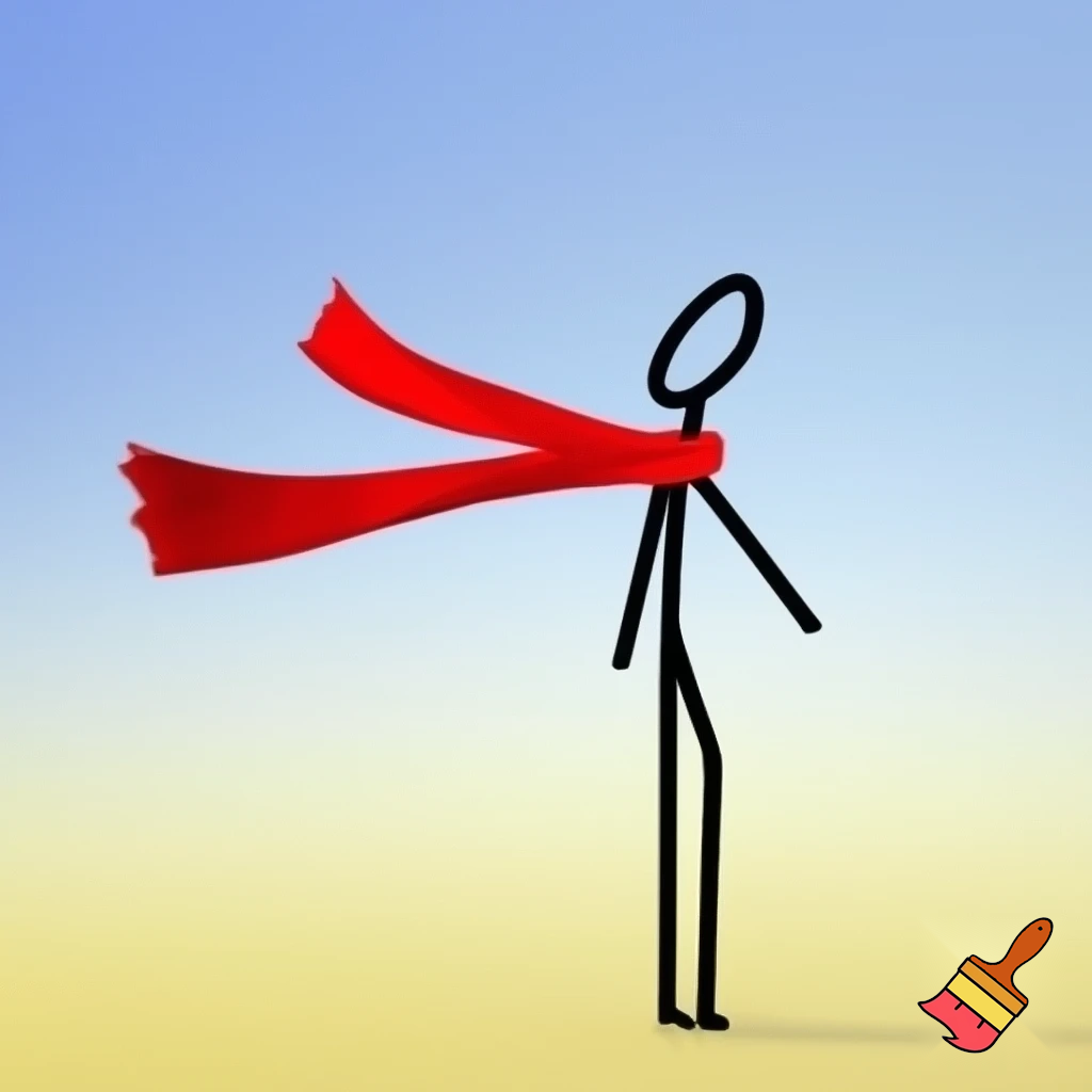 Stickman with scarf
