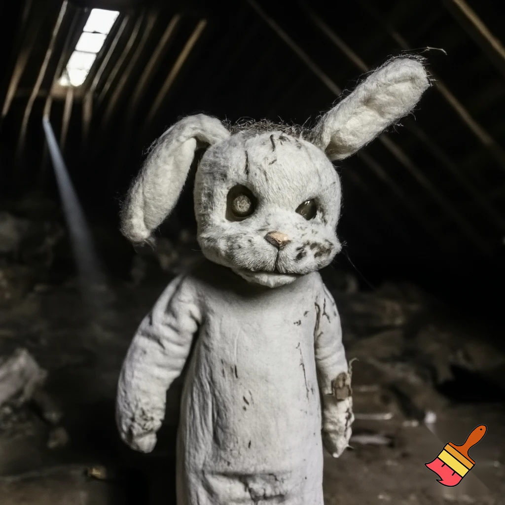 Easter bunny toy creepy toy mascot costume