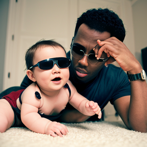 make diddy playing with baby oli