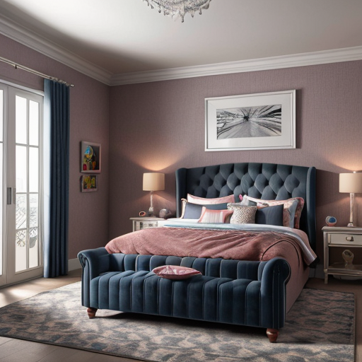 Alice in Wonderland themed adult bedroom