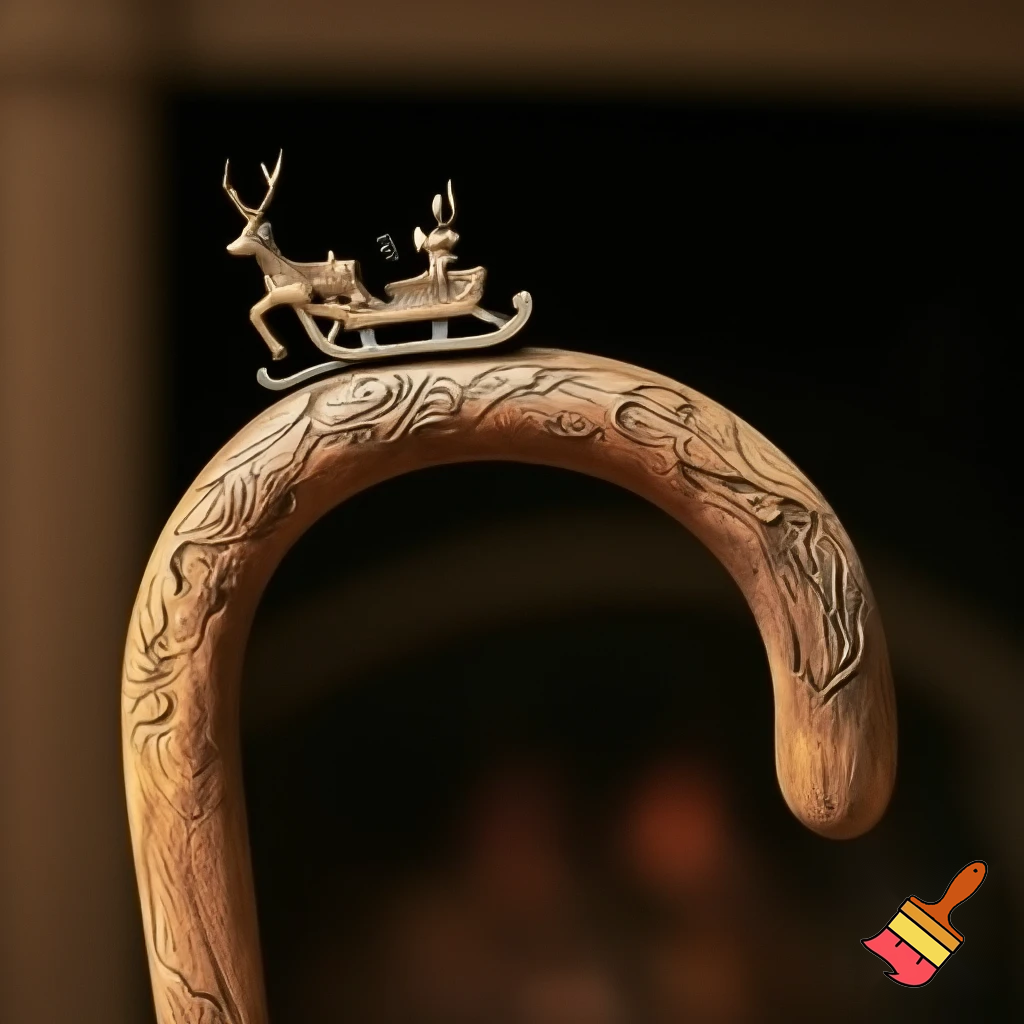 Santa Claus walking stick