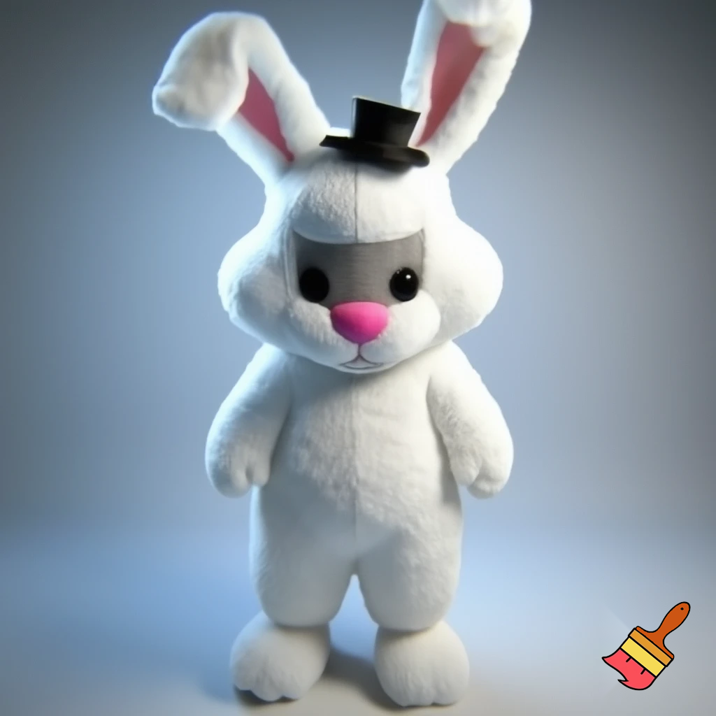Easter bunny mascot costume top hat