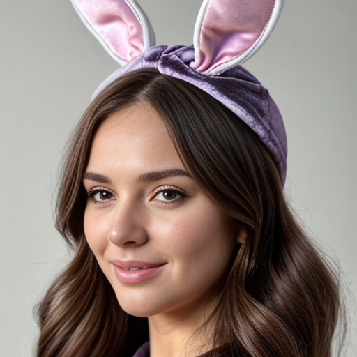 Easter bunny top hat headband Lala colour purple velvet top hat headband