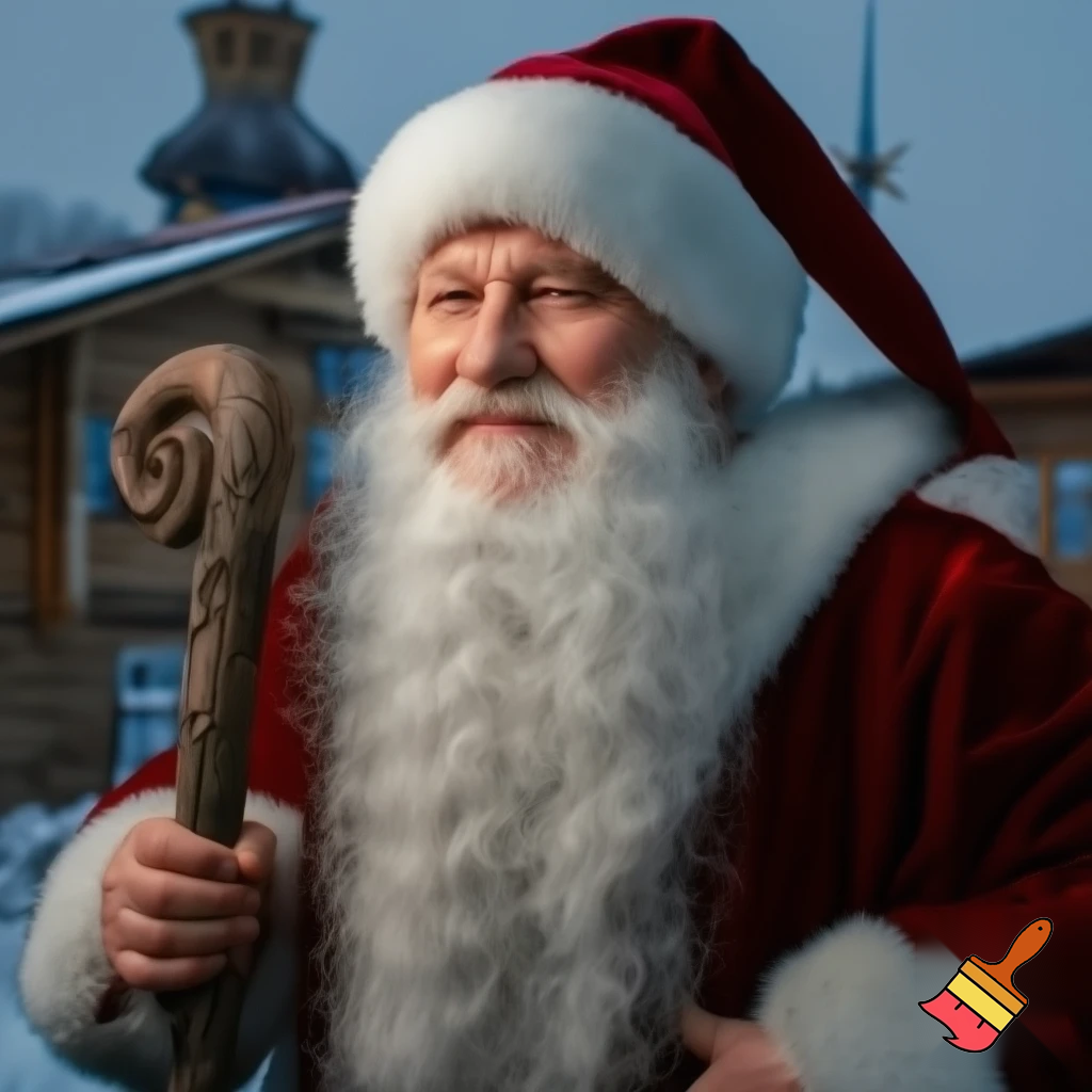 The real Santa Claus Russia walking stick star Santa Claus a a real person