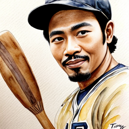 tung tung tung sahur he is a brown woodlike figure with a baseball bat