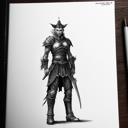 inked fantasy warrior