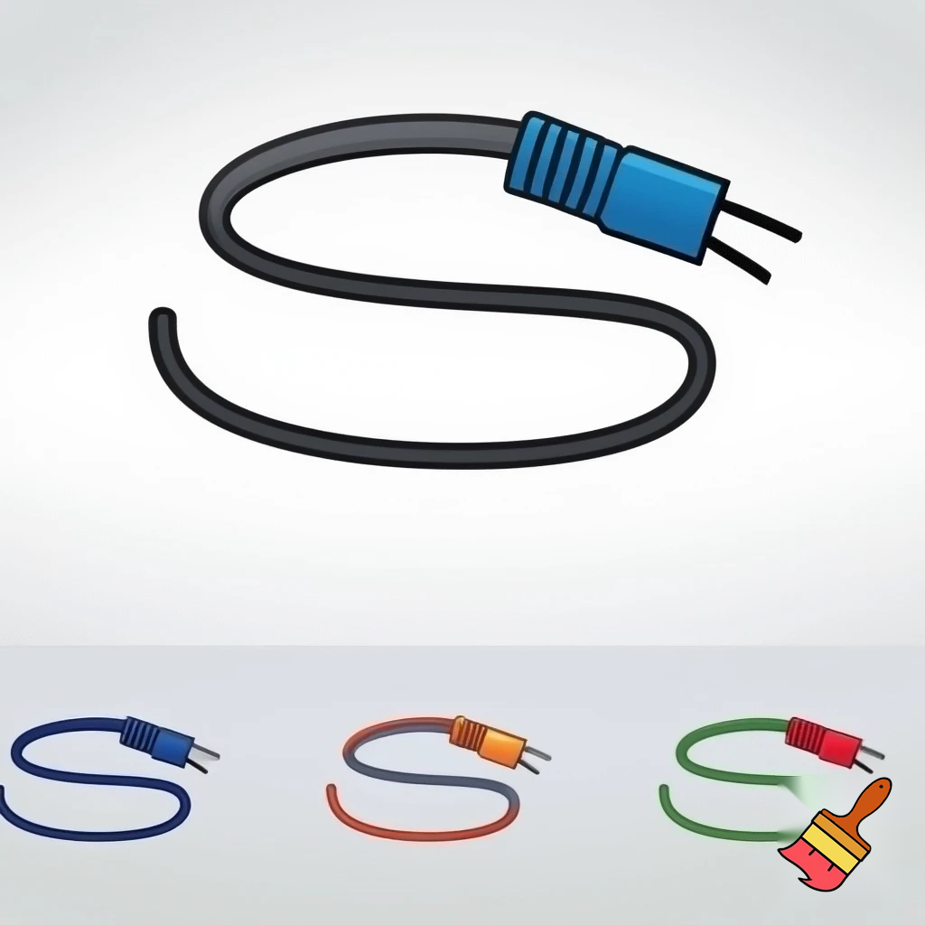 single icons of cord in cartoon style