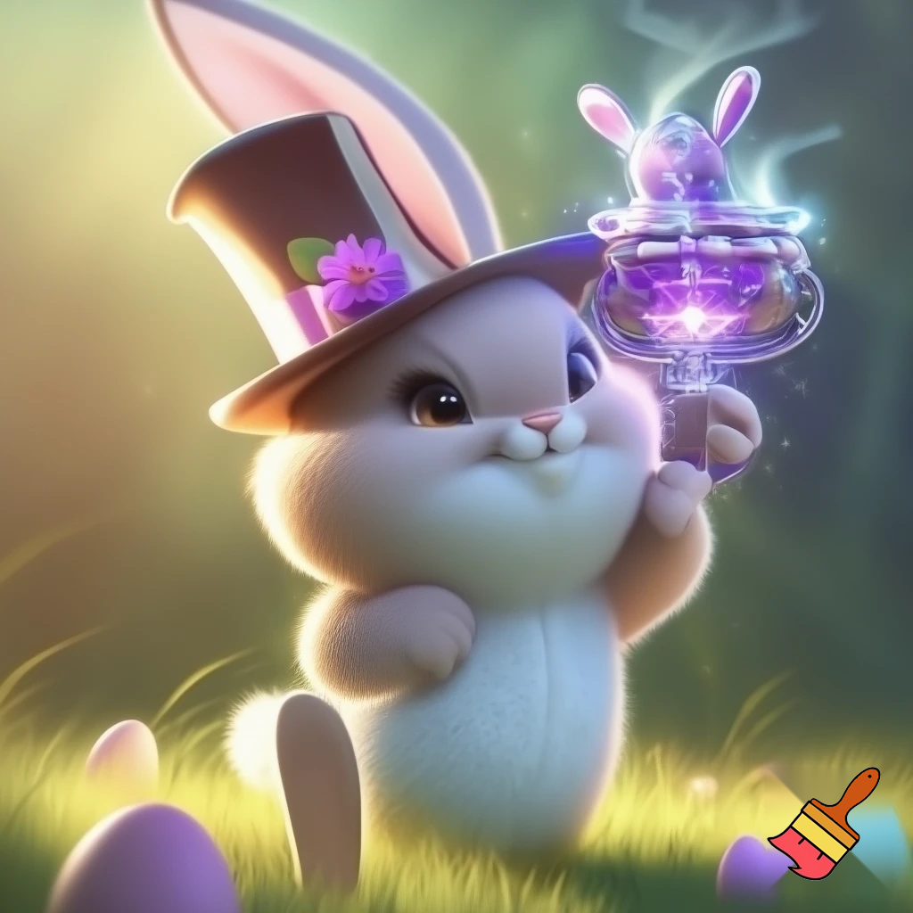 Easter bunny mascot costume top hat magic toy special top hat