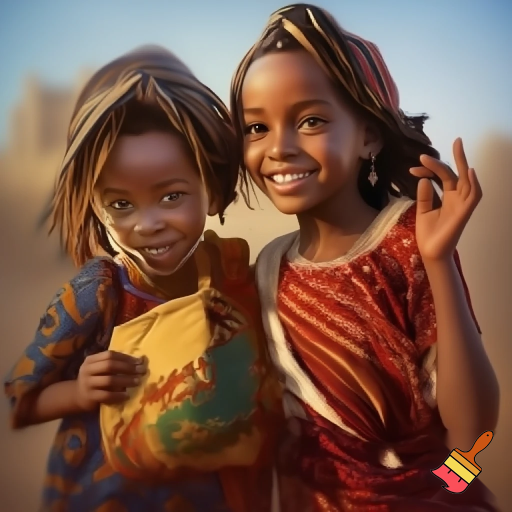 2 Sudanese girls 