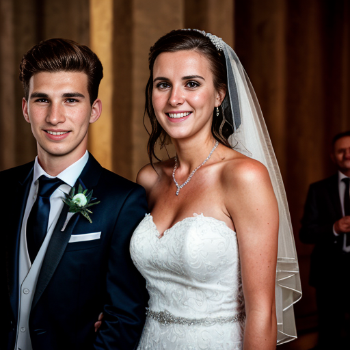 Goretzka and Vanessa at the wedding 