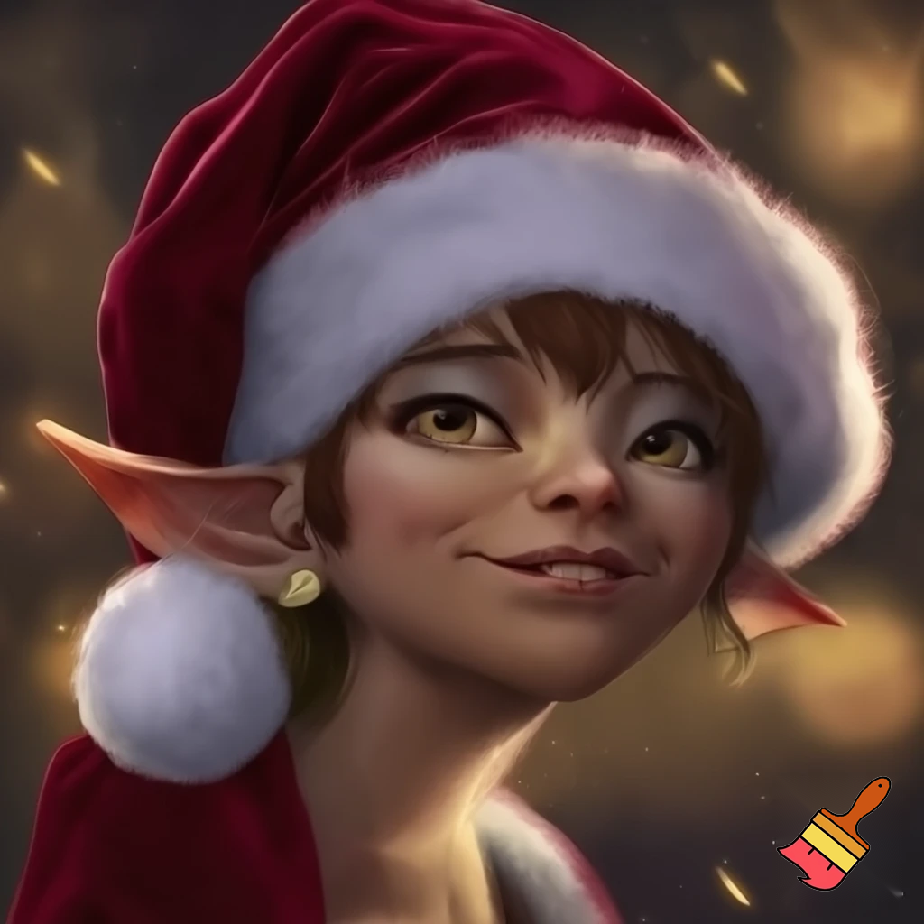 Elf Santa Claus hat velvet