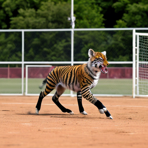 generate a photo of an animal playing a sport