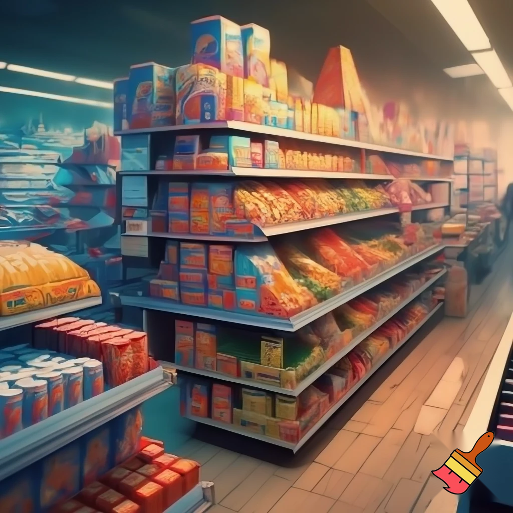 A checkout isle and the grocery store only the isle not the checkout rail