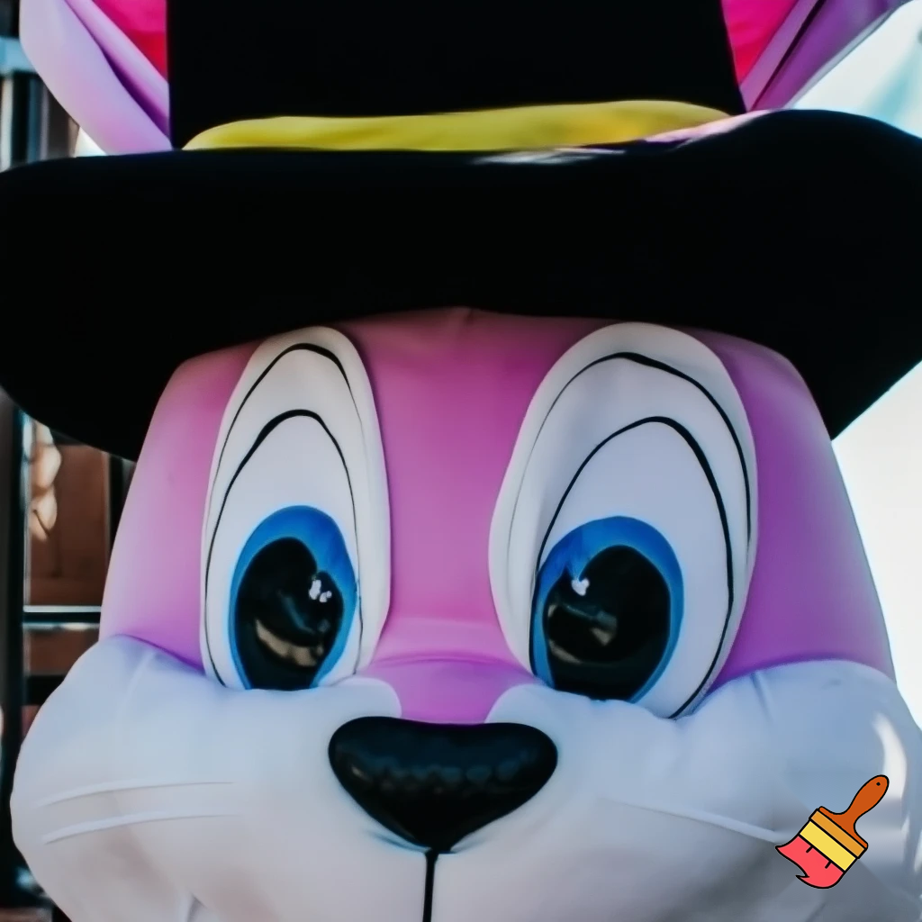 Easter bunny mascot costume top hat🚪