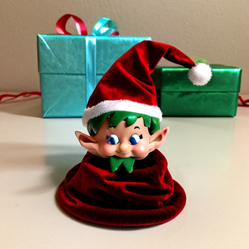 Christmas hat velvet elf on the shelf hat velvet