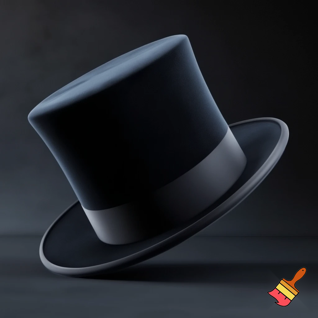 Old top hat velvet dark black
