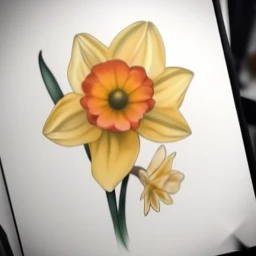march birth flower tattoo