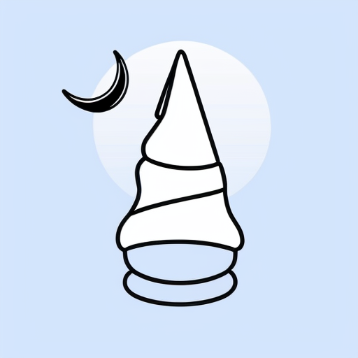 Star and the moon with christmas hat

