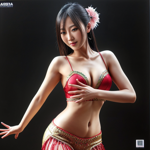 a asian beautiful woman dance ，full bady，1024×1024