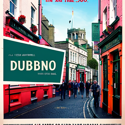 a poster about a school trip to dublin, ireland
