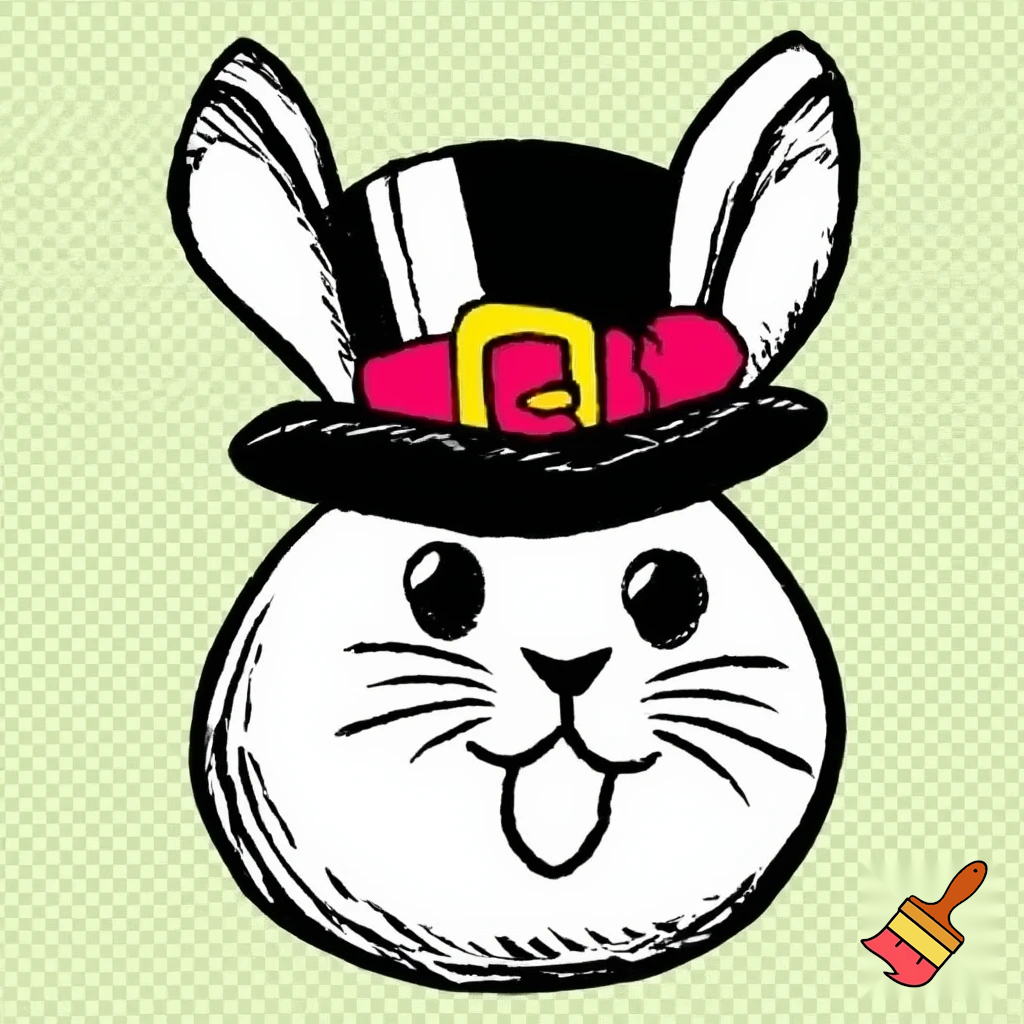 Easter bunny with a top hat
