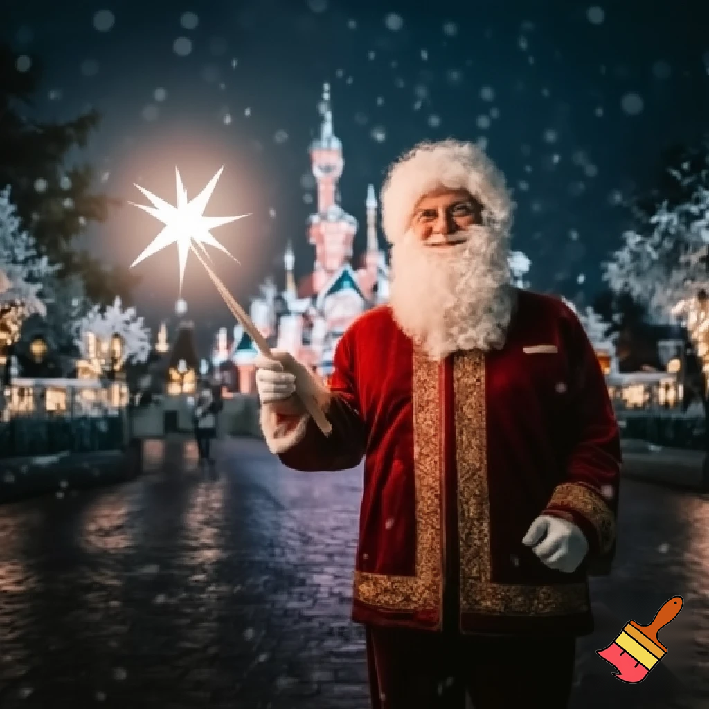 Paris Santa Claus with his magic wand with the star Disneyland Disneyland