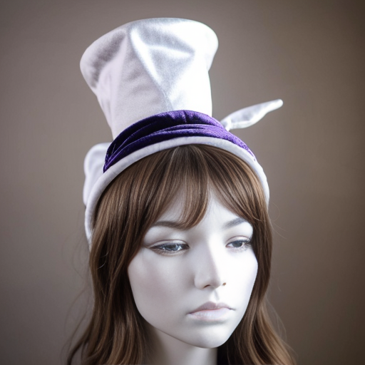 Easter top hat with headband, Easter bunny ears, purple and white velvet and fabric purple and white gold, gold and silver special delicate hat special delicate