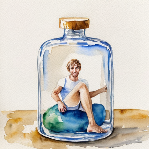 logan paul sitting on a giant prime bottle