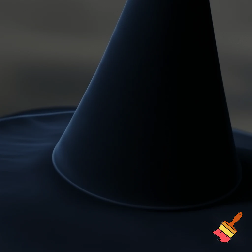 Black witches hat velvet