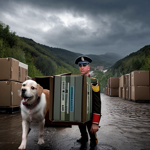 Pongo era un cane sanbernardo con soldati italiani, trasporto di casse di munizioni a Monte Cassino, atmosfera da accampamento militare, realismo storico e cinematografico con brutto tempo e pioggia