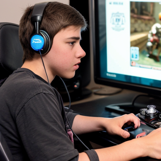 How do we speak so good English make the picture as a teenager playing video games