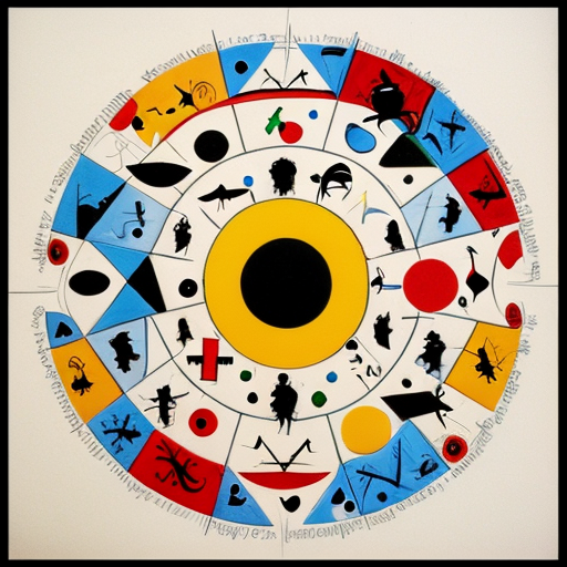 fill a circle with Miro and Max Ernst type features