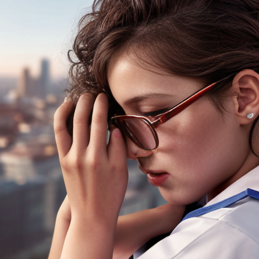 Cute adorable niña Chilindrina y enfermera glasses con hair lazo curly con verano casual formal elegante sensual sexy con close up whispering touching ear each other secrets con paséo con ciudad 3