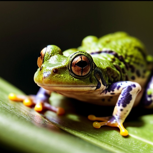 a frog squashing a fly