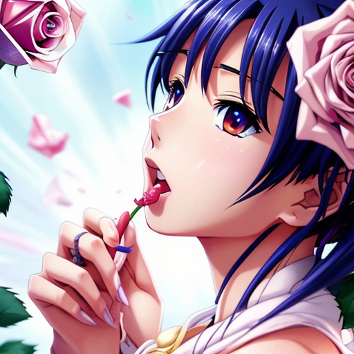 Name June written in the stem of a long-stemmed rose