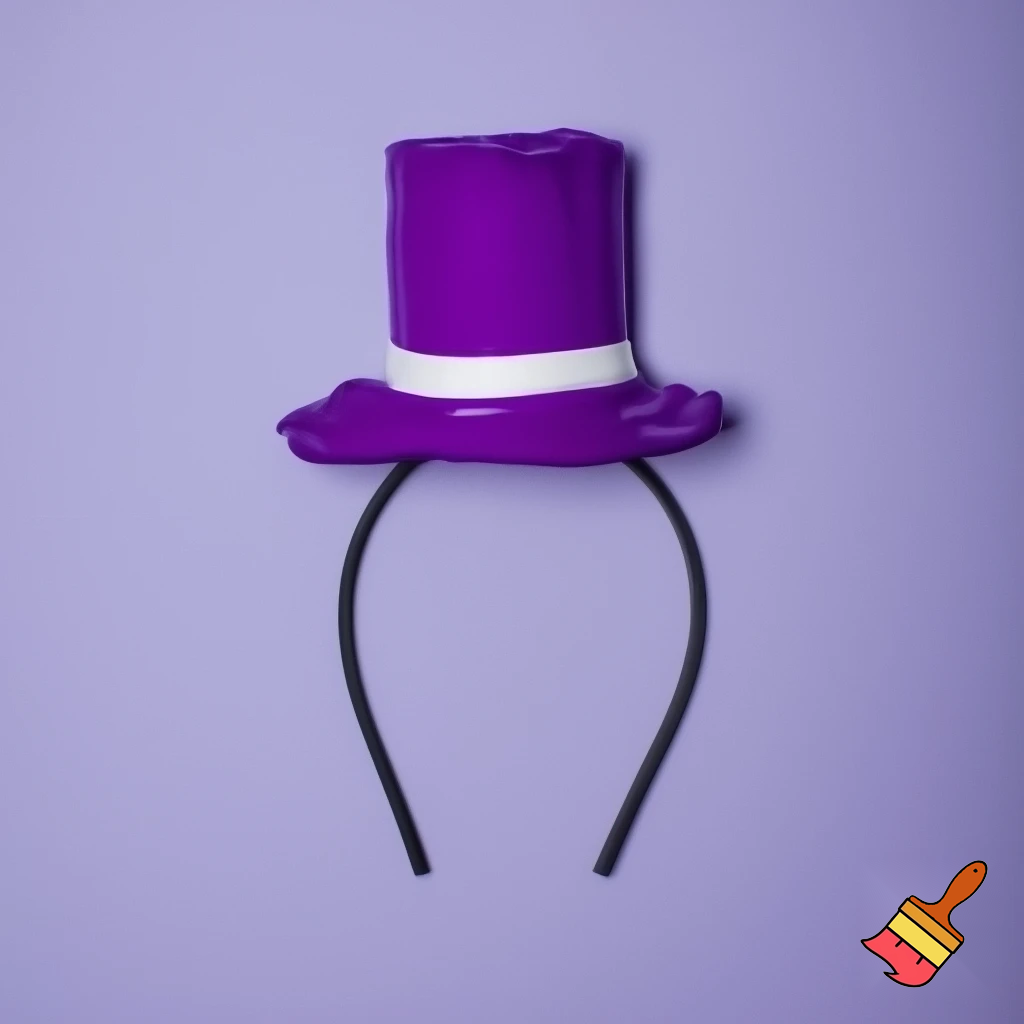 Easter top hat headband, purple and white easter top hat