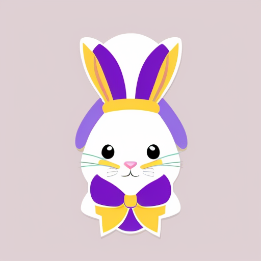  Purple and white Easter bunny headband top hat headband with gold