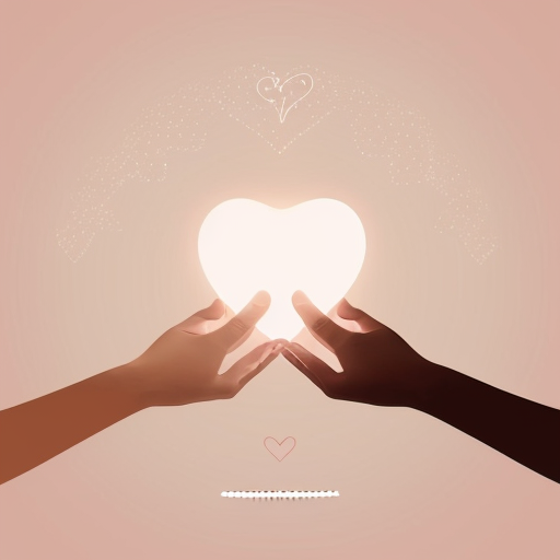 A soft, warm, and poetic illustration inspired by 1 Corinthians 13:4-7 about love.
A glowing heart surrounded by gentle light 💛✨, symbolizing patience ⏳, kindness 🌸, hope 🌈, and enduring love ❤️♾️.
Hands holding the heart gently 🙏, soft floating sparkles ✨ around, calm and peaceful atmosphere.
Warm pastel colors, cinematic soft lighting, minimalistic and meditative composition.
Background: subtle clouds or soft glow, dreamlike and inspirational.
No text, timeless, serene, emotional, Instagram-ready.