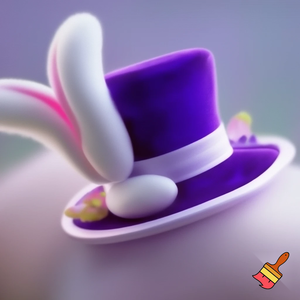 Purple and white top hat Easter bunny headband top hat