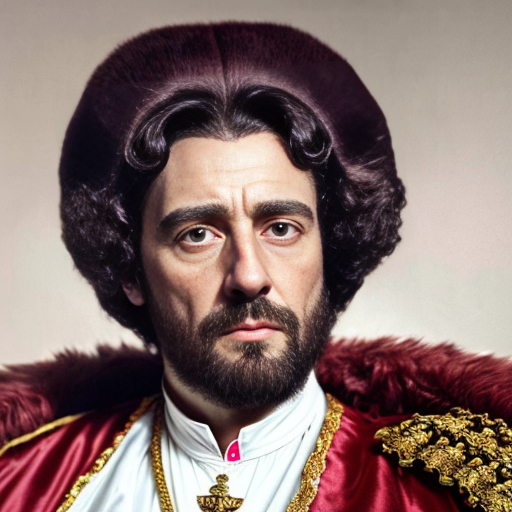 make king charles as a gangsta with really long red nails