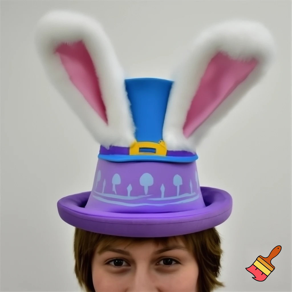 Easter bunny castle mascot top hat costume Easter bunny ears