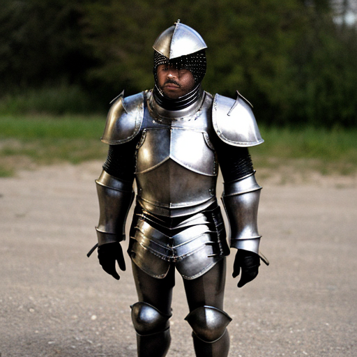 Small man in armor