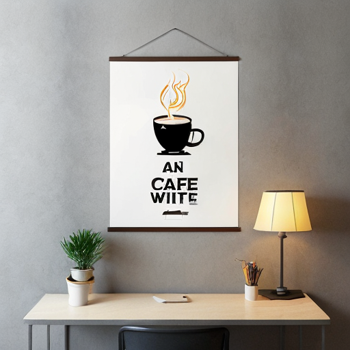 a poster for a wall on a cafe no writing only aura

