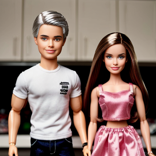make barbie and ken kids and put them in a photo with there dad