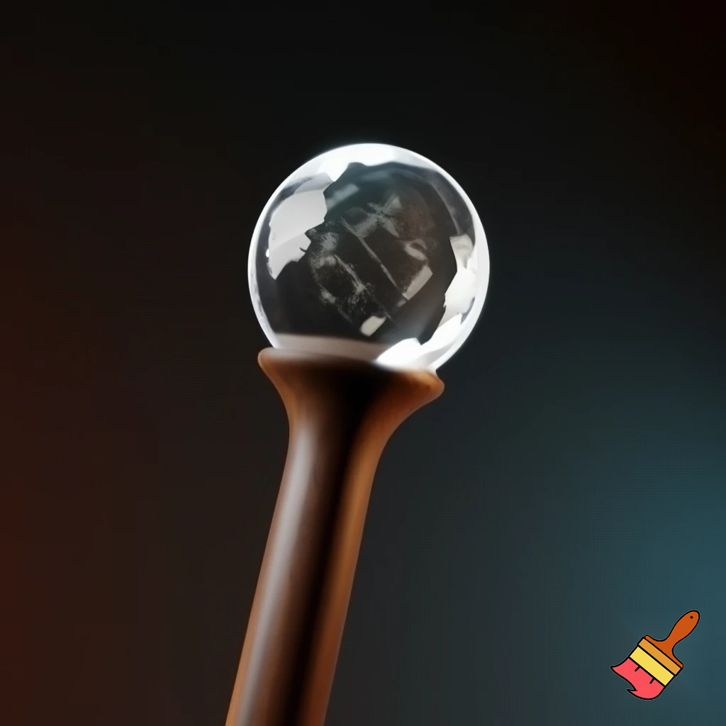 Stick crystal ball walking stick magic walking stick