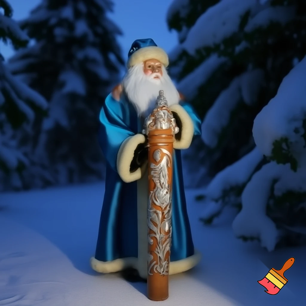 Russian Santa Claus walking stick with with t reindeers magic walking stick a plastic plastic Russian Santa Claus walking stick magic walking stick magic or stick