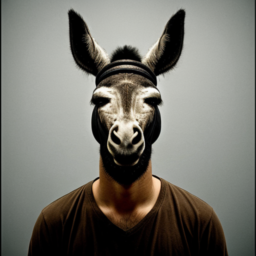 man with donkey head